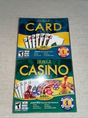 NEW UNOPENED Hoyle Card & Casino Double Computer Games - Encore Software